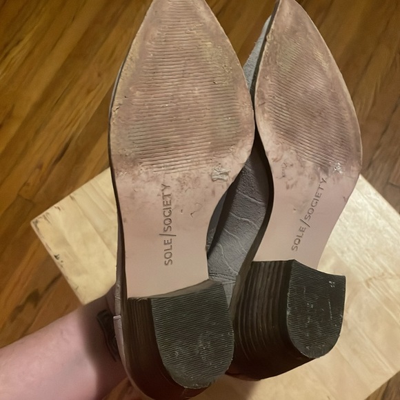 Real Taupe Leather Booties - Picture 12 of 13